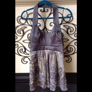 black halo silk halter top beautiful designer S